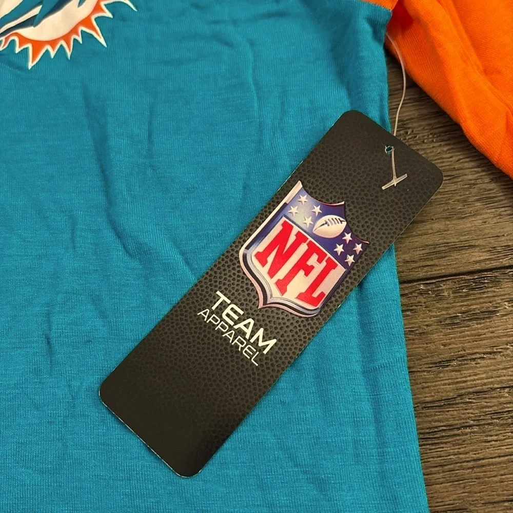 NWT [NFL] Miami Dolphins Lace-Up Long Sleeved T-Shirts, Multiple Women's Sz S-XL - Picture 4 of 10